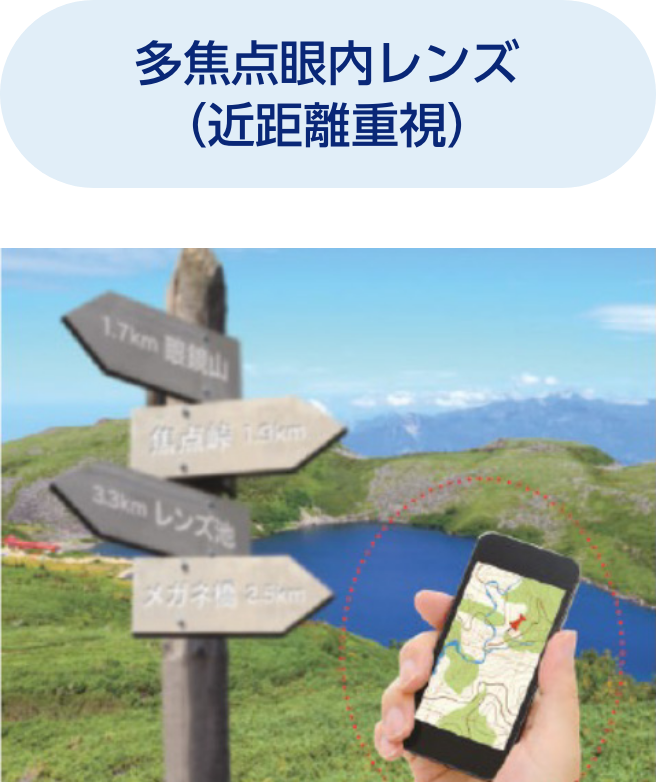 多焦点眼内レンズ(近距離重視)